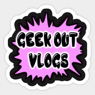 Geek Out Vlogs Text Logo (Pink) Sticker